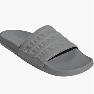 NWT Adidas Light Gray Adilette Comfort Slides M10 / W11